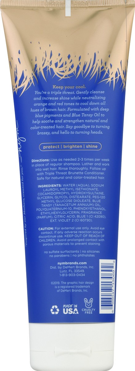 slide 7 of 12, Not Your Mother's Triple Threat Brunette Blue Treatment Shampoo 8 oz, 8 oz