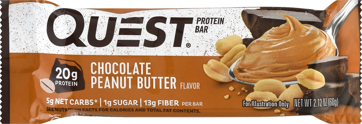 slide 12 of 13, Quest Chocolate Bar Peanut Butter, 2.12 oz