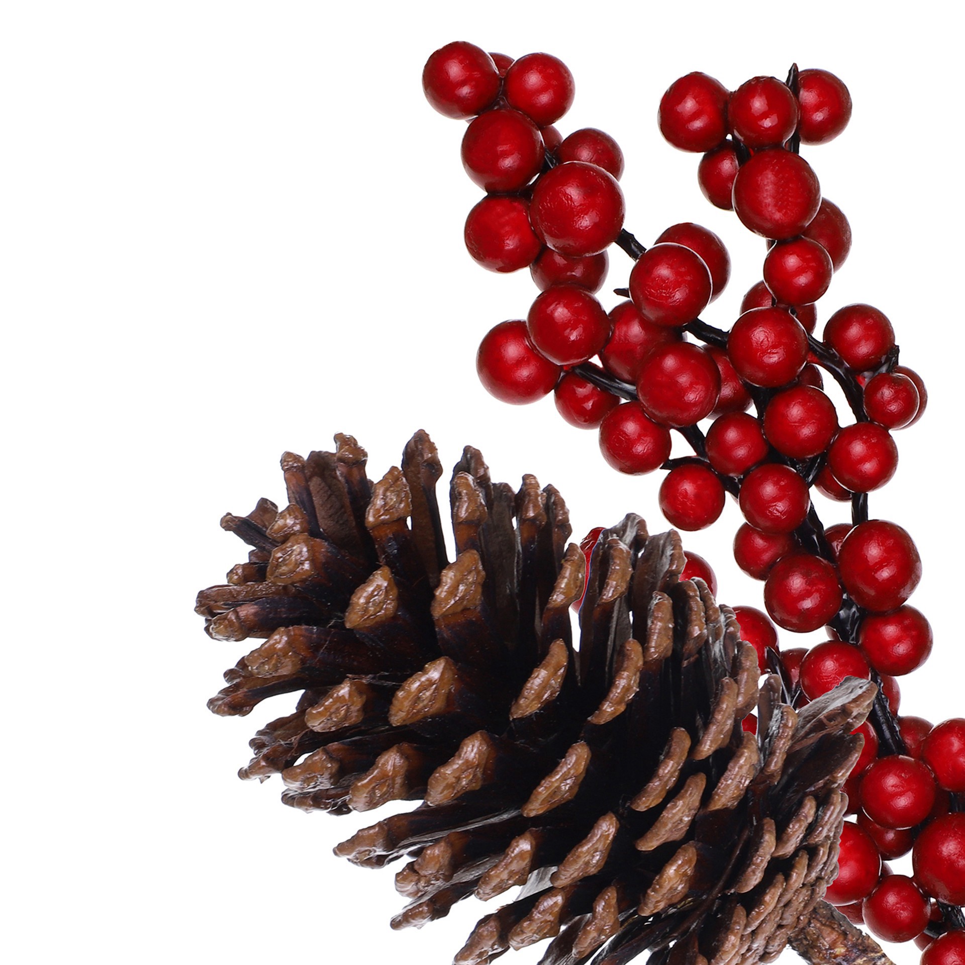 slide 2 of 3, 28" Green Cashmere Pine & Red Berry Stem By Ashland, 28 in