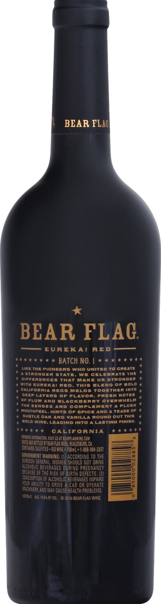 slide 6 of 7, Bear Flag Red Wine, 750 ml