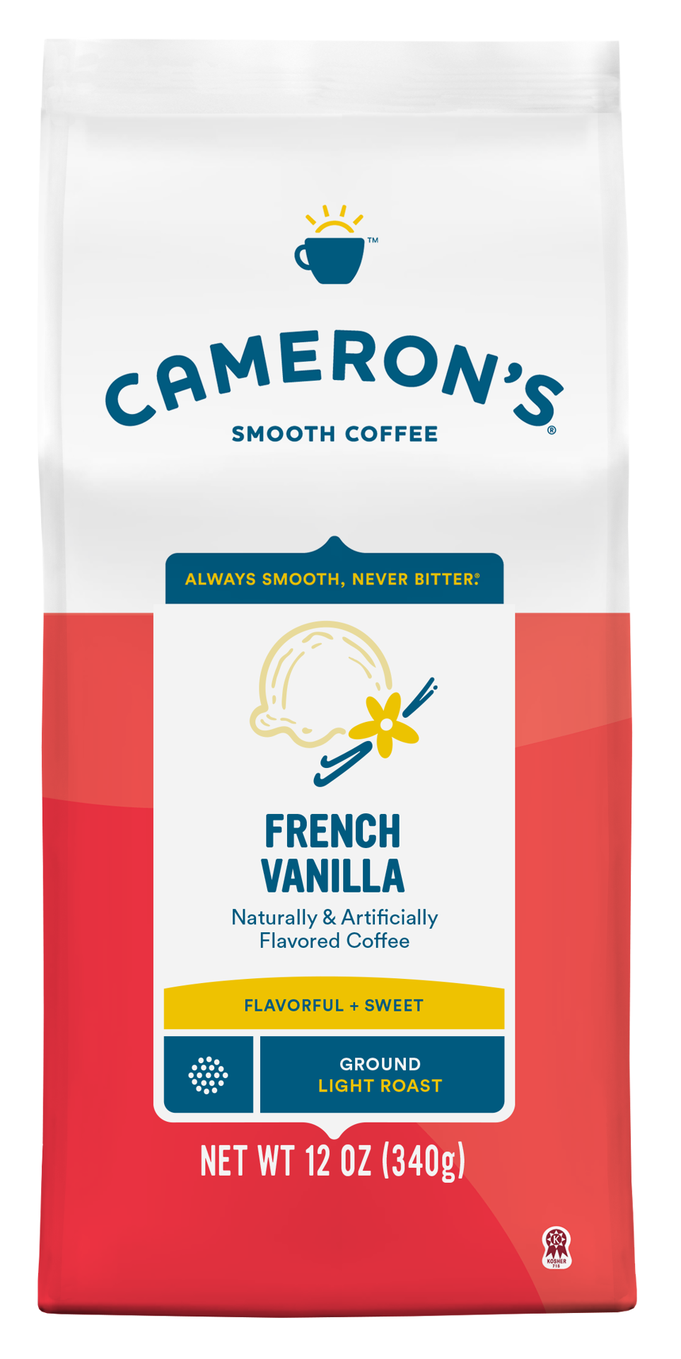 slide 1 of 1, Cameron's Coffee Roasted Ground Coffee Bag, Flavored, French Vanilla, 12oz, 10 oz