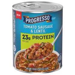 Progresso Protein Tomato Sausage and Lentil Soup, 19 oz