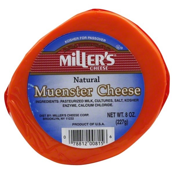 slide 1 of 1, Miller's Natural Muenster Cheese, 8 oz