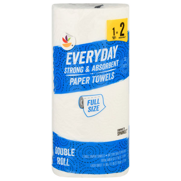 slide 1 of 1, GIANT Everyday Paper Towels Mega Roll 2-Ply White, 1 ct