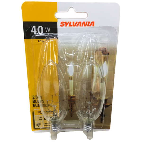 slide 1 of 1, Sylvania Decor Light Bulb 40 Watt, 2 ct