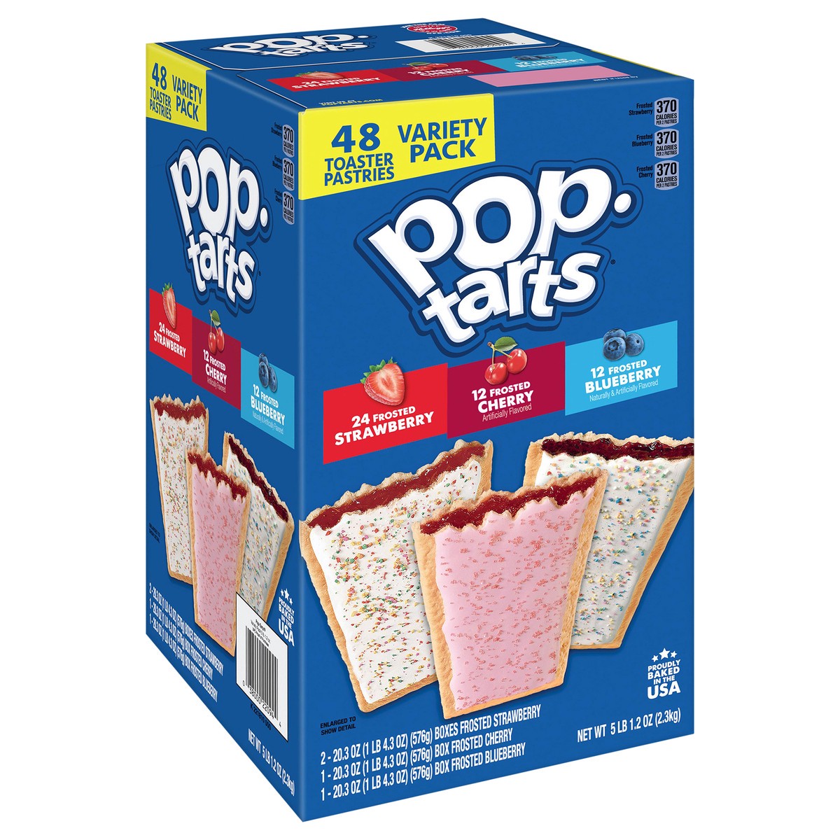 slide 4 of 8, Pop-Tarts Toaster Pastries, Breakfast Foods, Kids Snacks, Value Pack, Variety Pack, 81.2oz Box, 48 Pop-Tarts, 81.20 oz