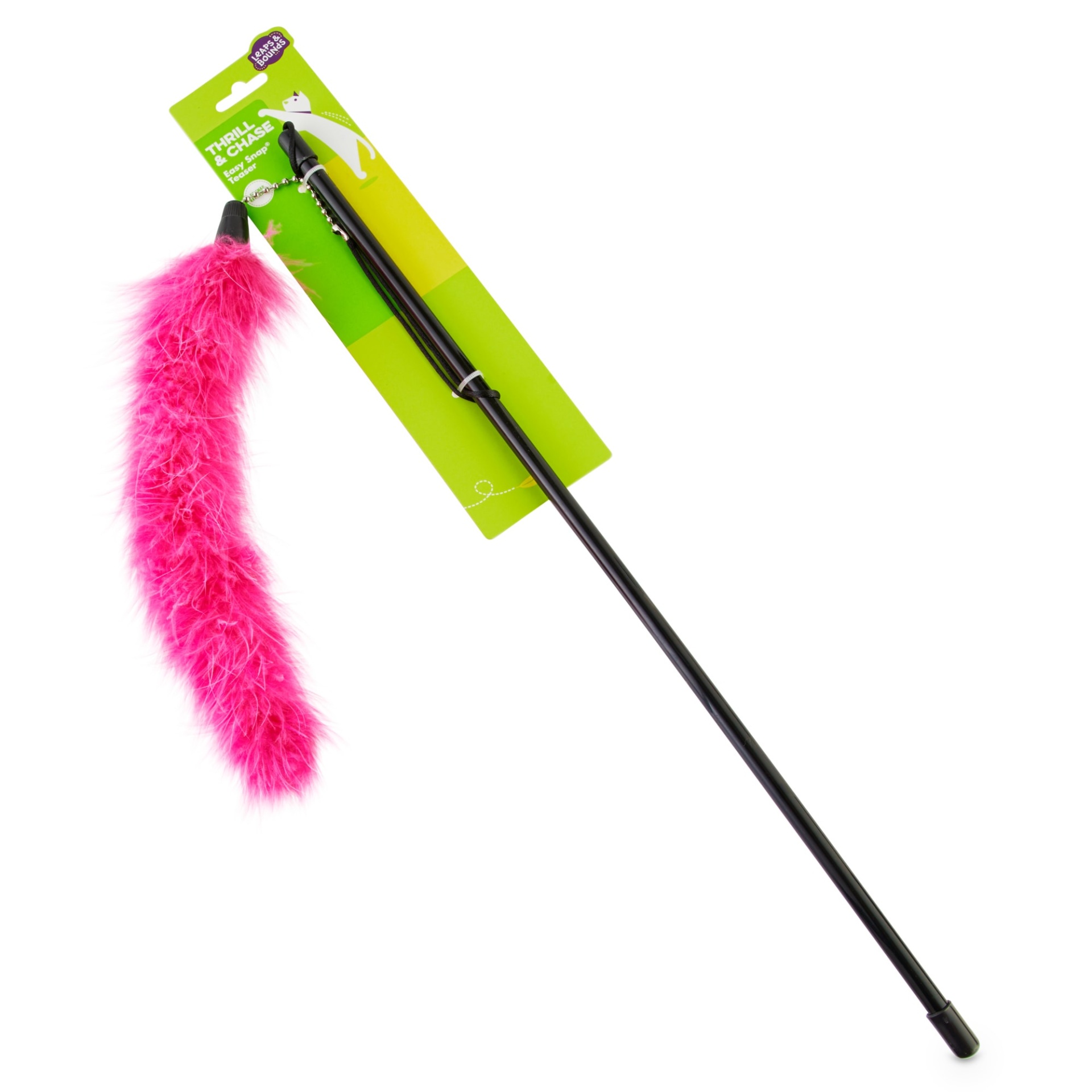 slide 1 of 1, Leaps & Bounds EZ Snap Bright Pink Teaser Wand, 1 ct