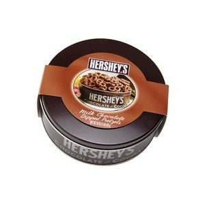 slide 1 of 1, Hershey's Milk Chocolate Covered Pretzel Tin With Sleeve, 16 Oz, 16 oz