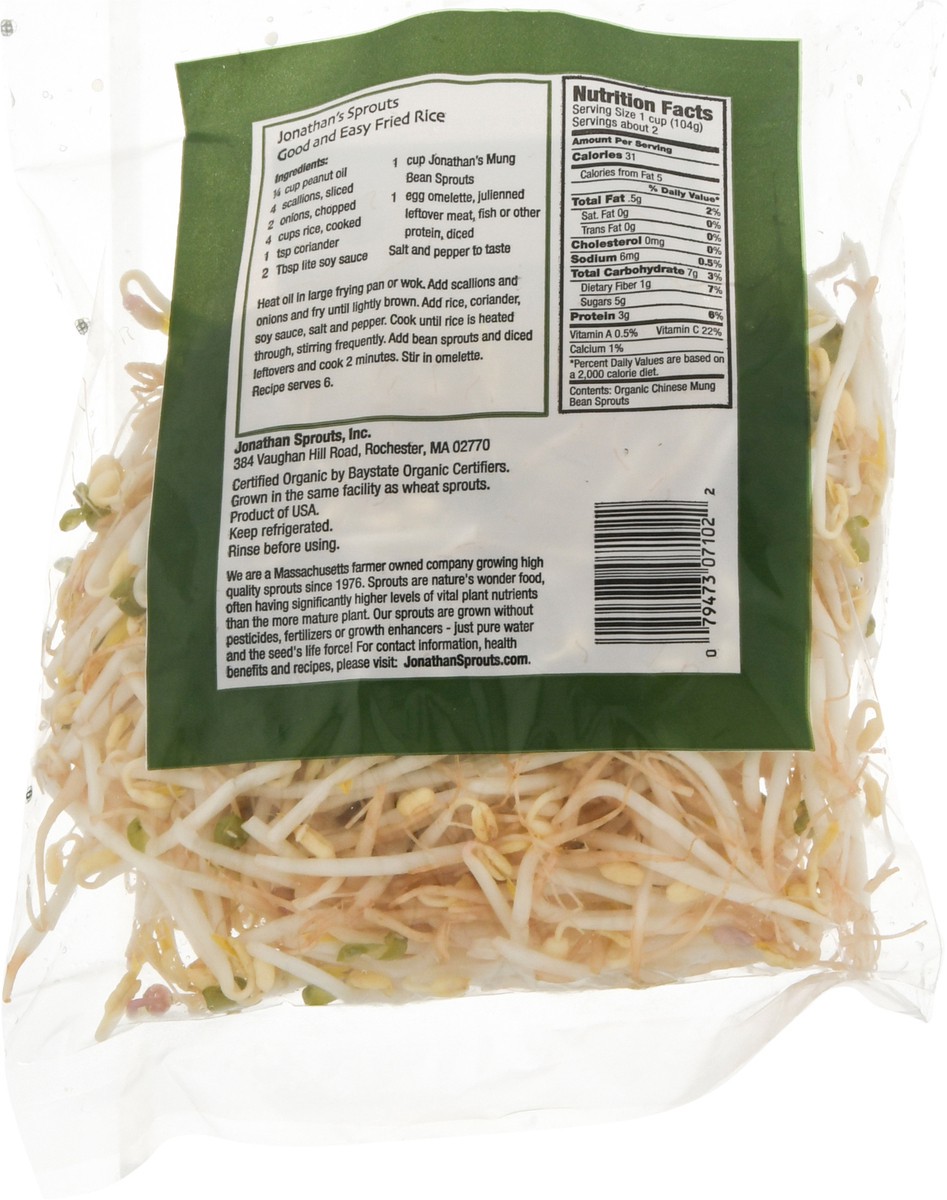 slide 2 of 9, Jonathan's Sprouts Organic Mung Bean Sprouts 7 oz, 7 oz