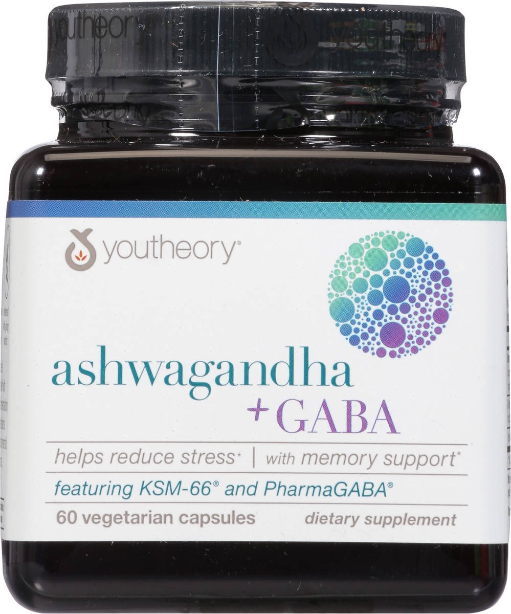slide 5 of 13, youtheory Ashwagandha + GABA 60 Capsules, 60 ct