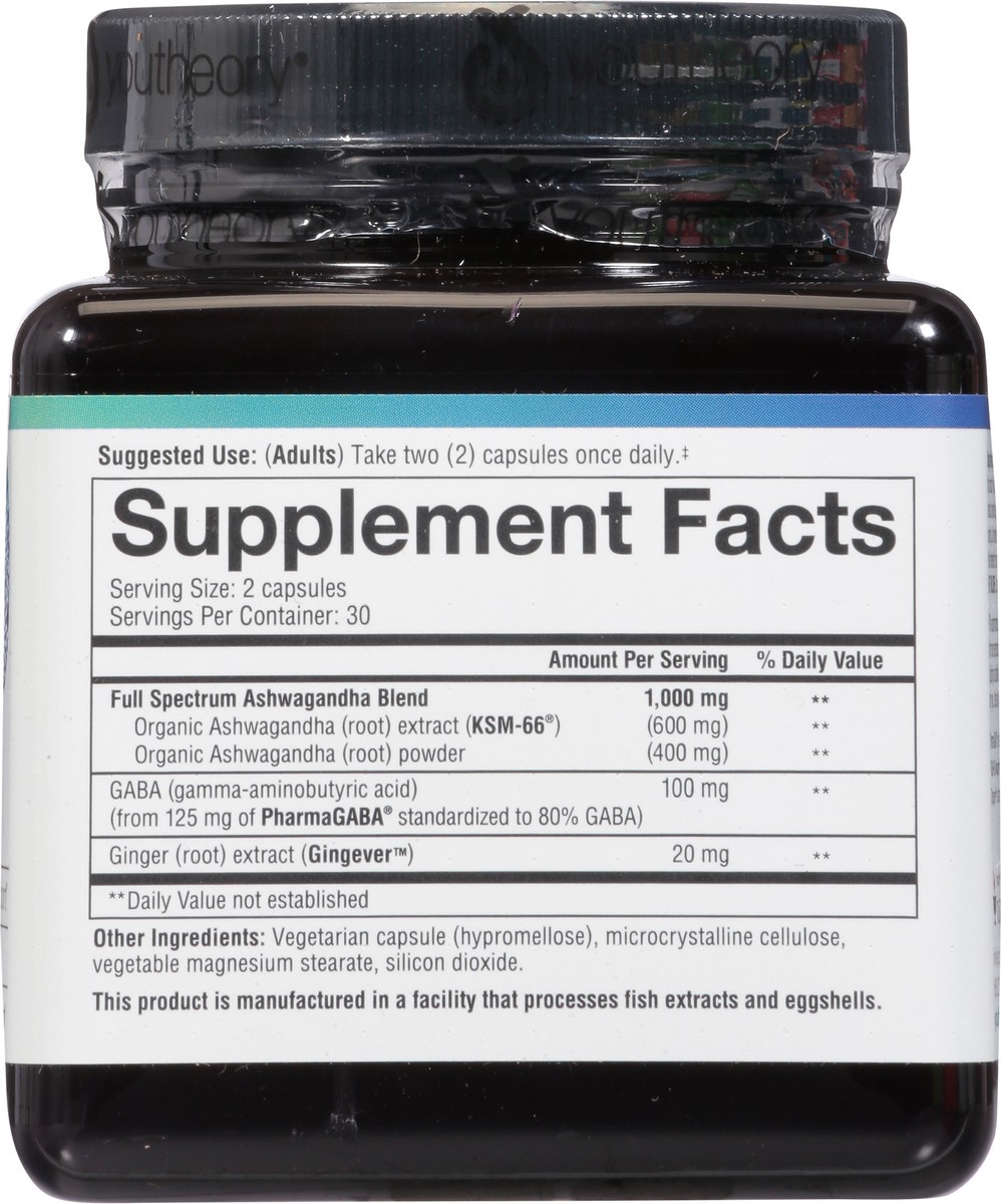 slide 4 of 13, youtheory Ashwagandha + GABA 60 Capsules, 60 ct