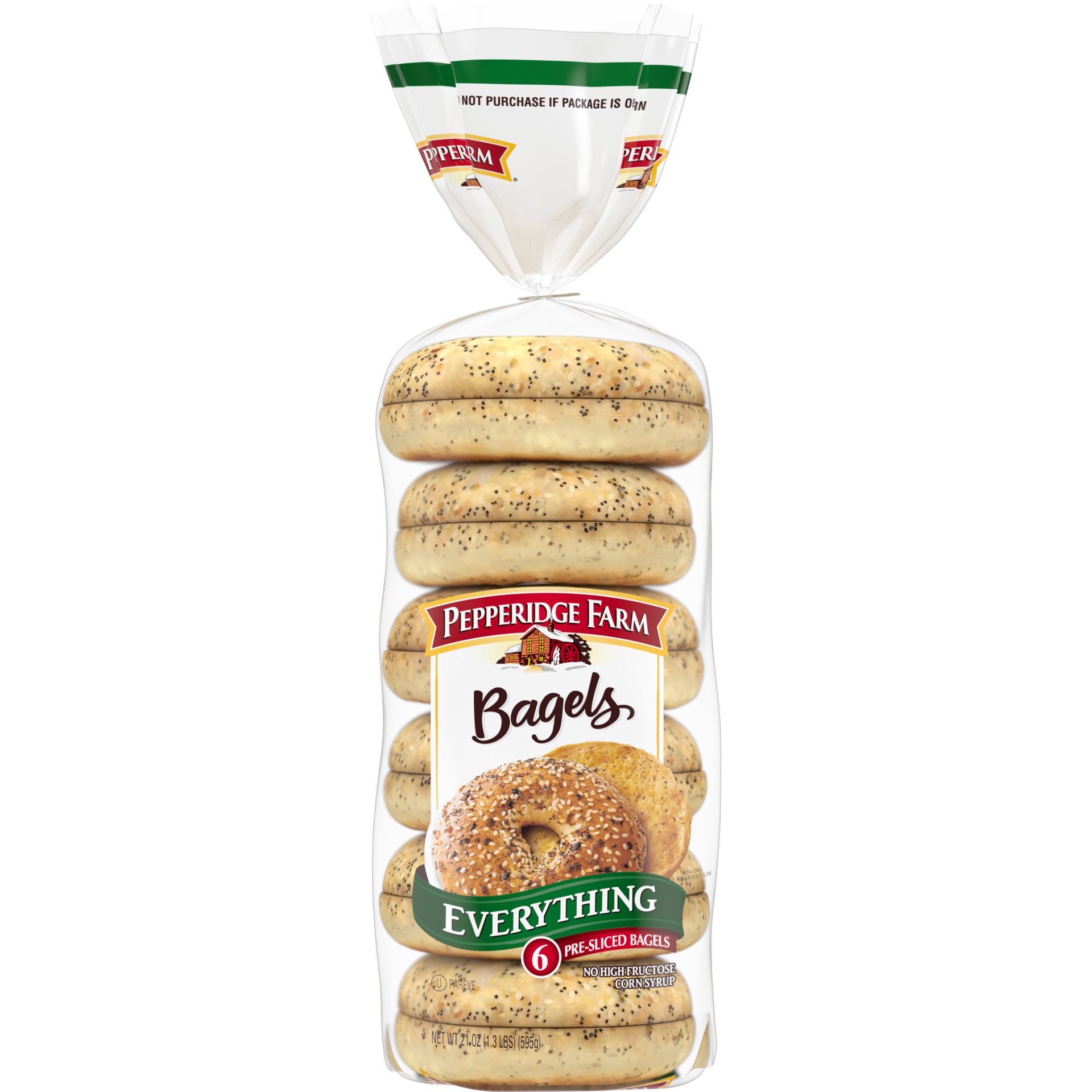 slide 1 of 5, Pepperidge Farm Everything Bagels, 6 Count Bag, 6 ct; 21 oz