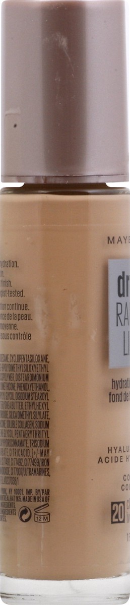 slide 7 of 9, Maybelline Dream Radiant Liquid Classic Ivory 20 Hydrating Foundation 1 fl oz, 1 oz