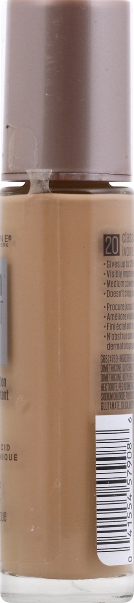 slide 8 of 9, Maybelline Dream Radiant Liquid Classic Ivory 20 Hydrating Foundation 1 fl oz, 1 oz