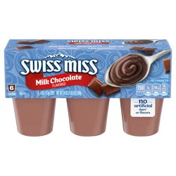 Swiss Miss Milk Chocolate Pudding Cup/Tub/Bowl 6 ea