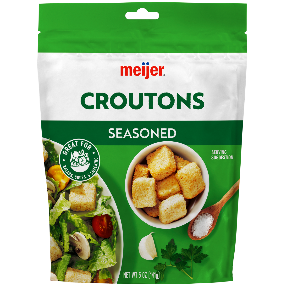 slide 1 of 5, Meijer Seasoned Croutons, 5 oz