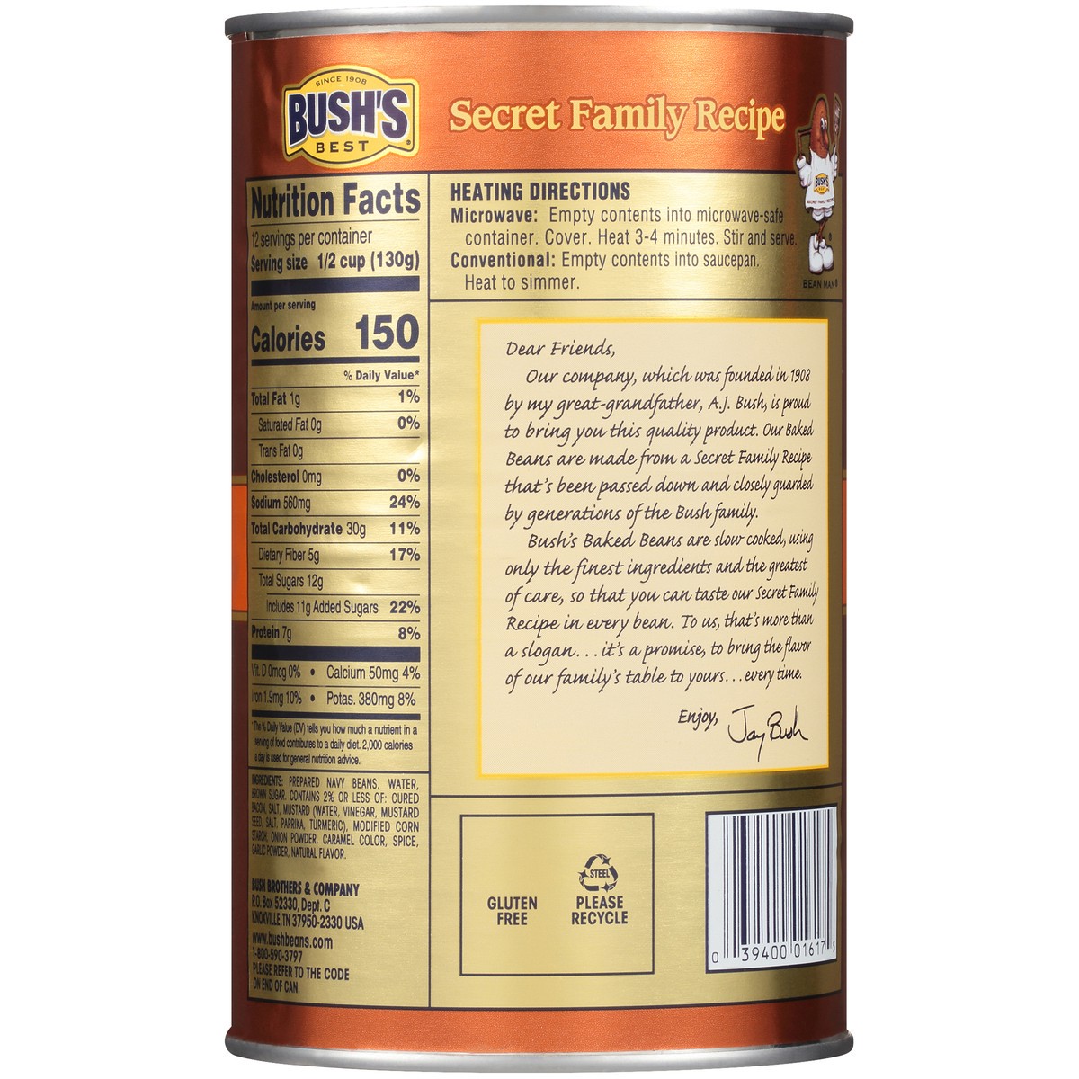 slide 7 of 12, Bush's Best Bush's Original Baked Beans 55 oz, 55 oz