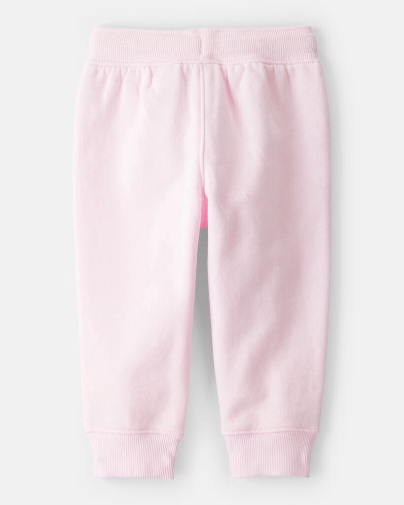slide 3 of 3, Oshkosh Baby Girl Drawstring Joggers - Pink Pink 24M, 1 ct