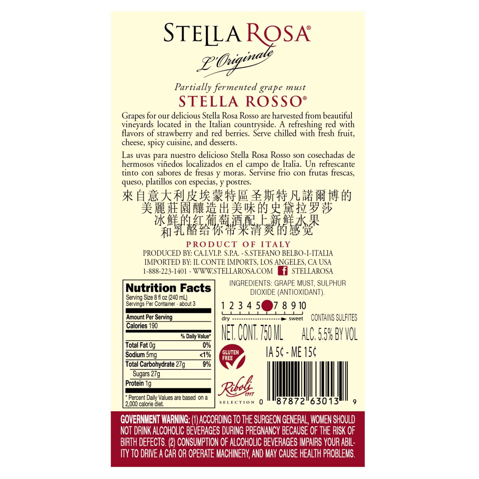 slide 14 of 99, Stella Rosa Rosso Semi Sweet Wine, 750 ml