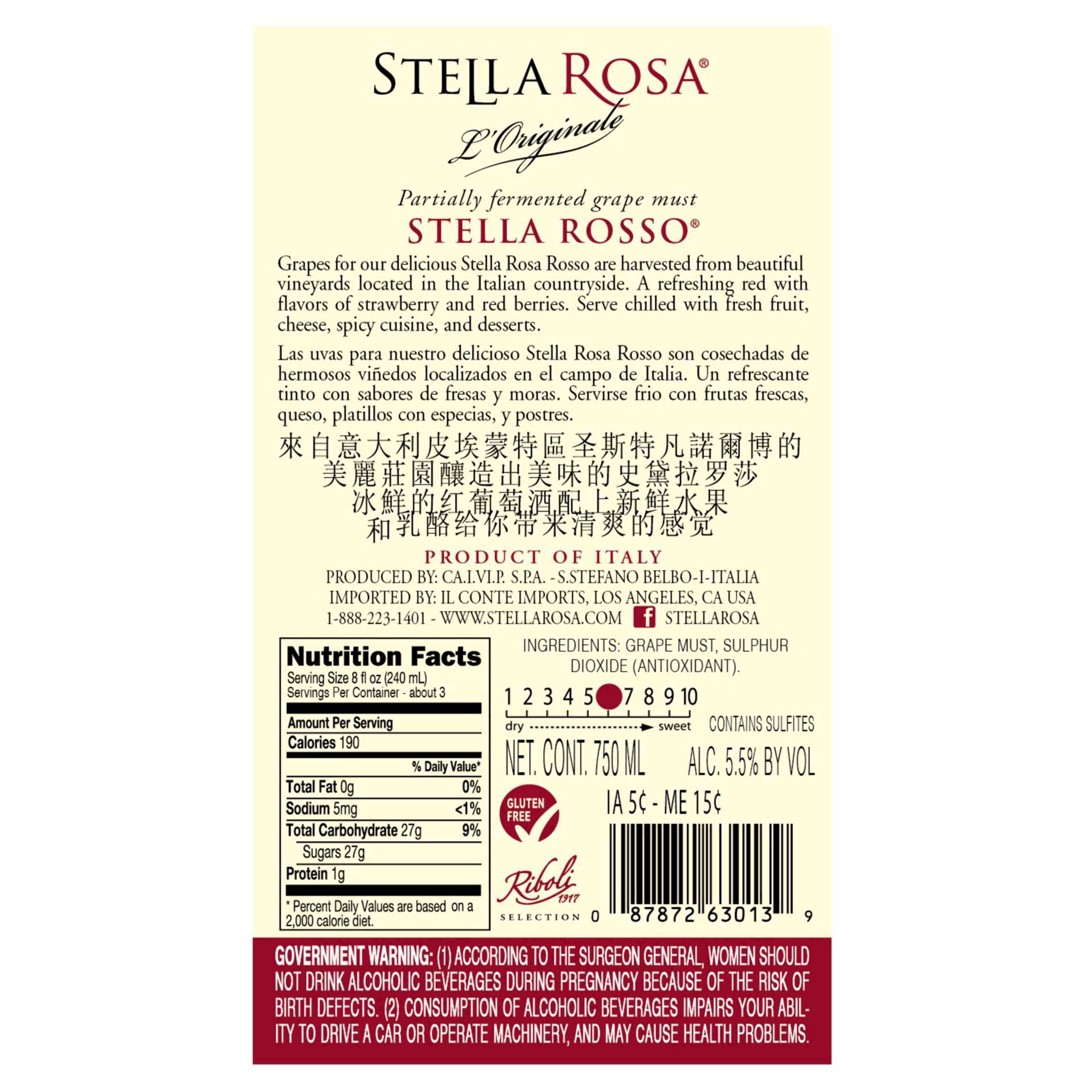 slide 6 of 99, Stella Rosa Rosso Semi Sweet Wine, 750 ml