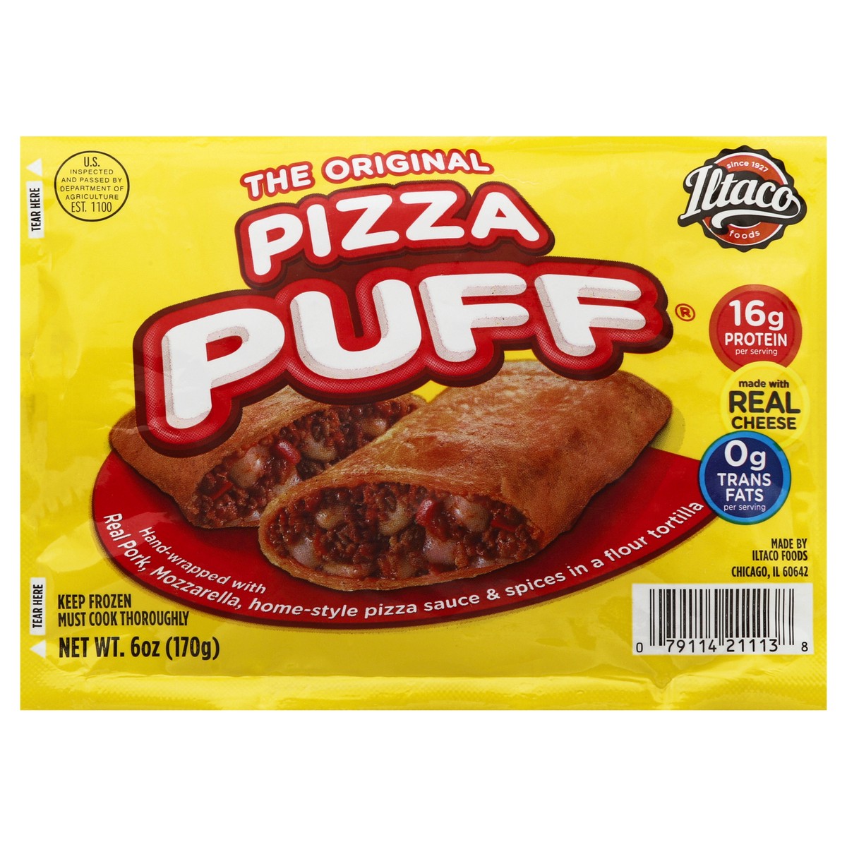 slide 3 of 6, Iltaco Pizza Puff 6 oz, 6 oz