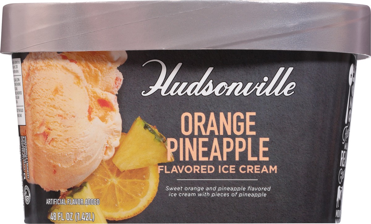 slide 2 of 13, Hudsonville Orange Pineapple Flavored Ice Cream 48 fl oz, 48 fl oz