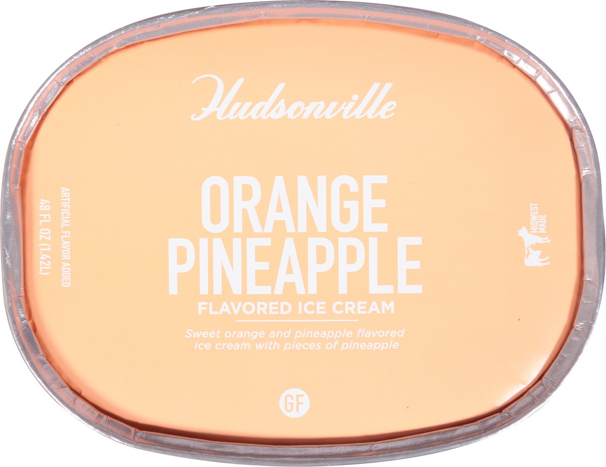 slide 13 of 13, Hudsonville Orange Pineapple Flavored Ice Cream 48 fl oz, 48 fl oz