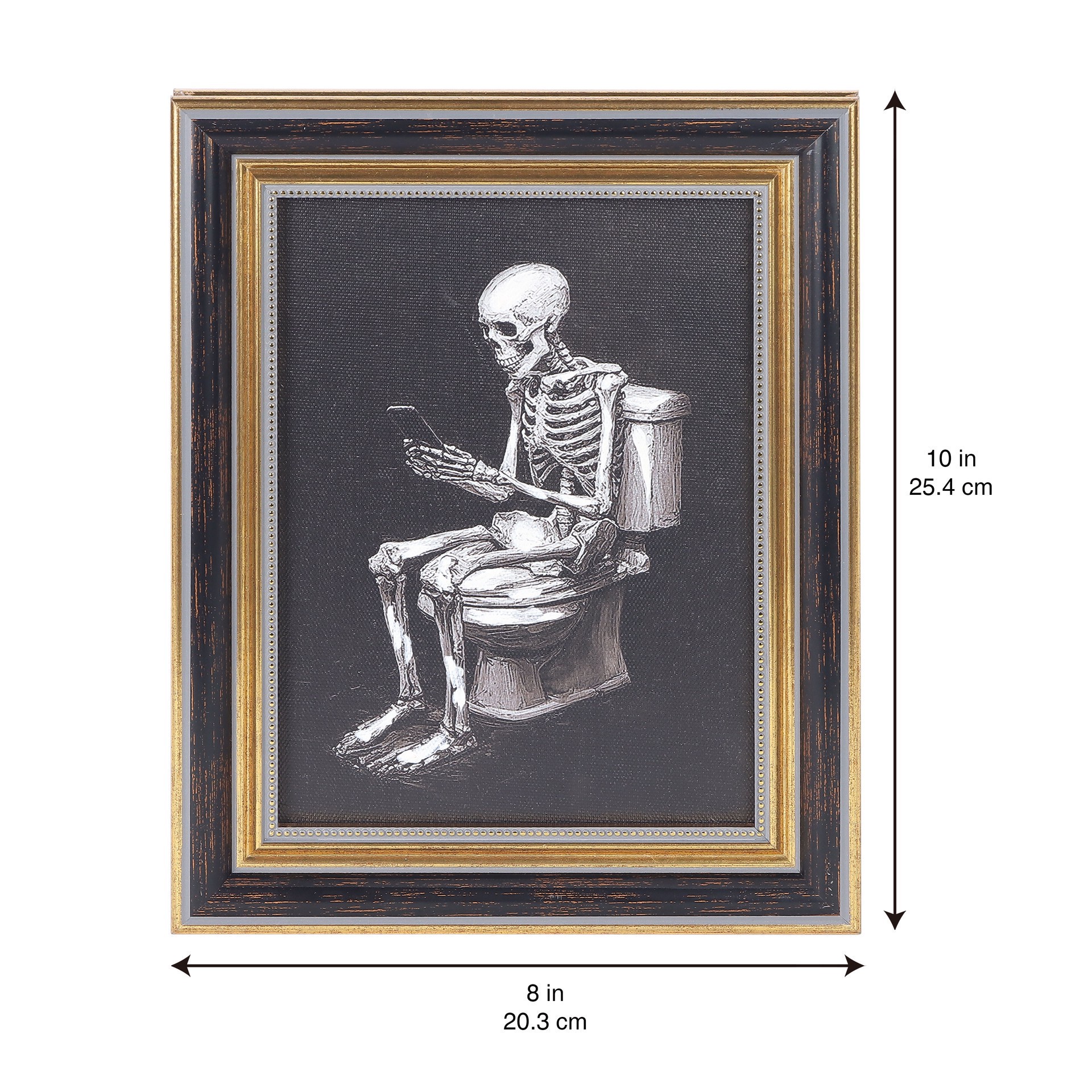 slide 6 of 7, 8" X 10" Skeleton With Toilet Wall Decor By Ashland, 8 in x 10 in