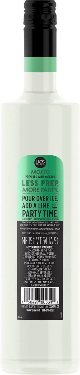 slide 3 of 4, Liqs Cocktail Co. LIQS Mojito Ready to Drink Cocktail 750ml, 1.5 liter