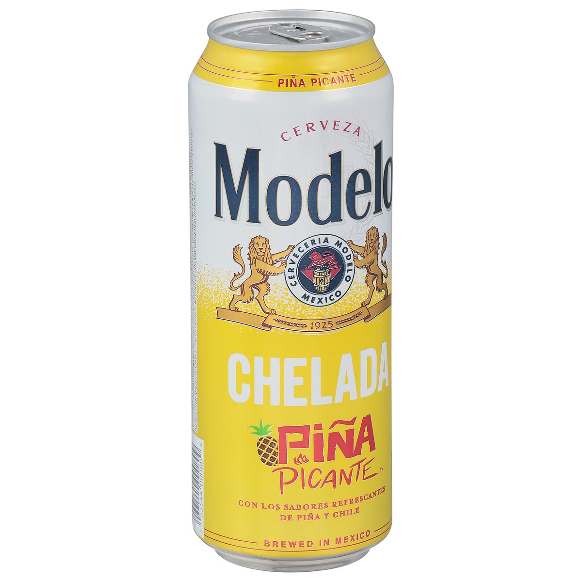 slide 10 of 10, Modelo Chelada Pina Picante Mexican Import Flavored Beer, 24 fl oz Can, 3.5% ABV, 24 fl oz