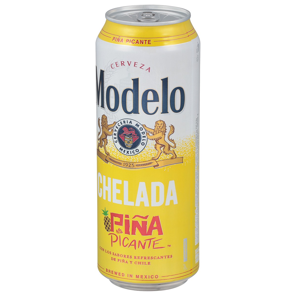 slide 5 of 10, Modelo Chelada Pina Picante Mexican Import Flavored Beer, 24 fl oz Can, 3.5% ABV, 24 fl oz