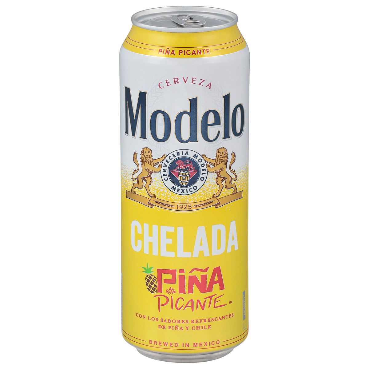 slide 9 of 10, Modelo Chelada Pina Picante Mexican Import Flavored Beer, 24 fl oz Can, 3.5% ABV, 24 fl oz