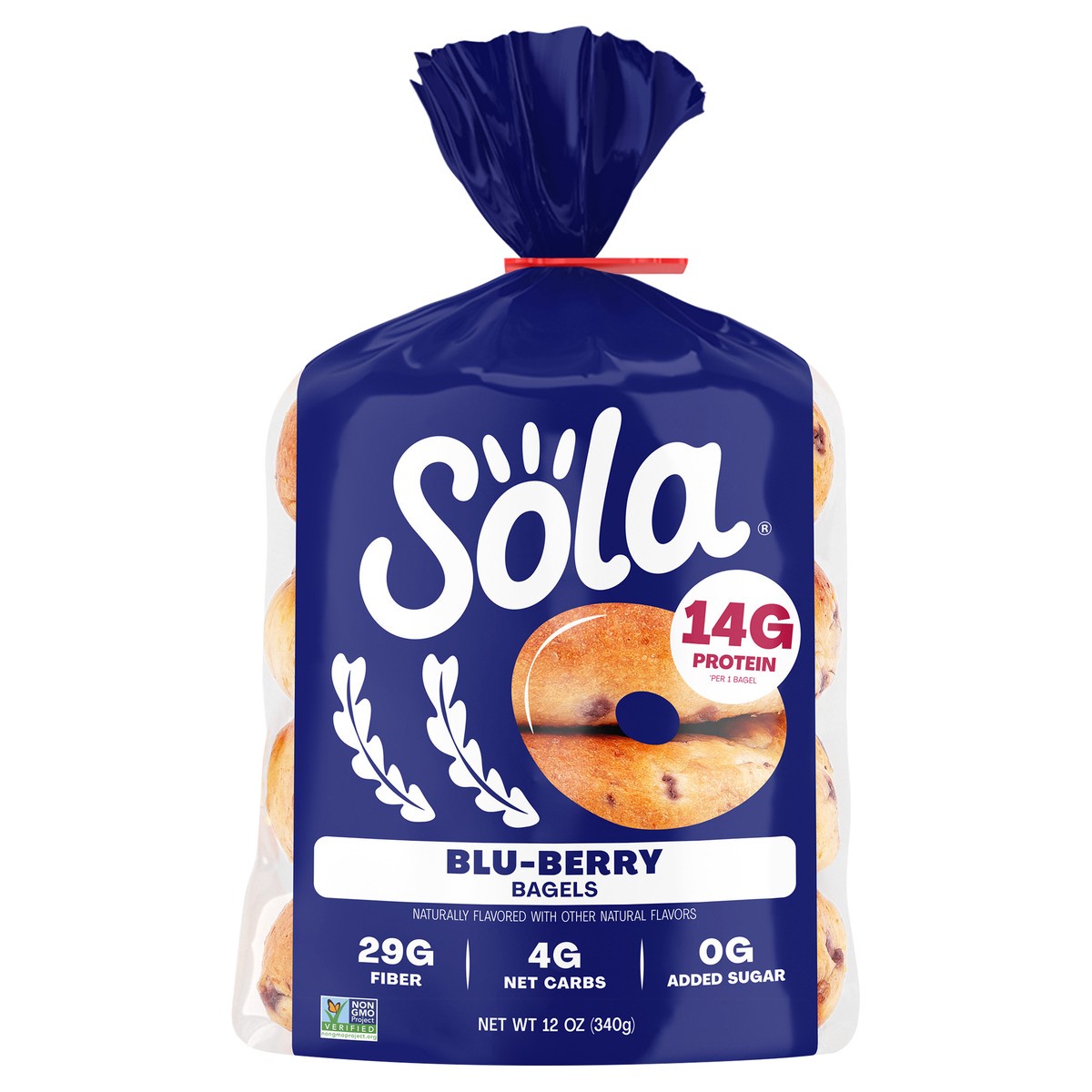 slide 1 of 9, Sola Blu-Berry Bagels 12 oz, 12 oz