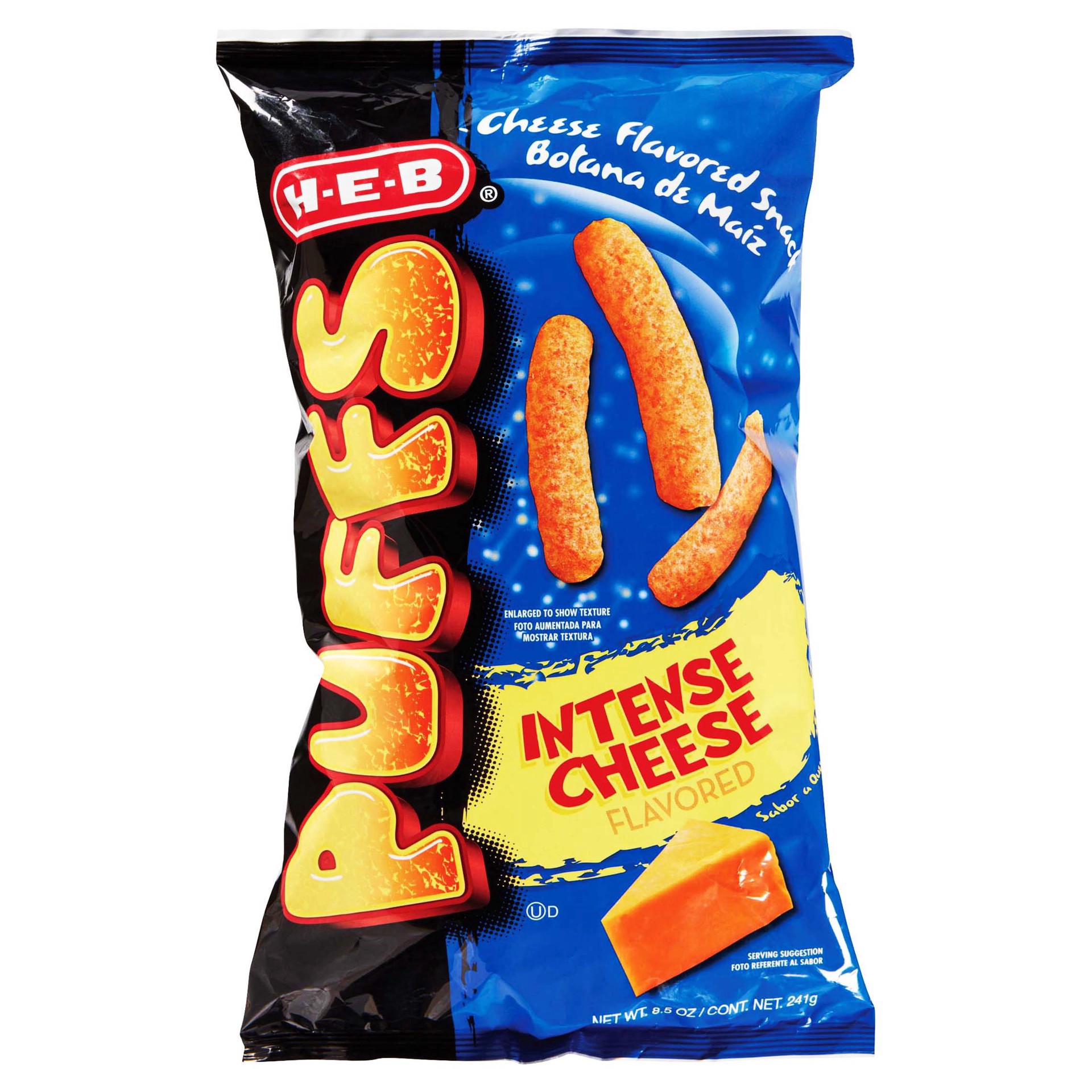 slide 1 of 1, H-E-B Cheese Puffs - Intense Cheese, 9.75 oz