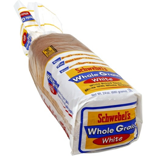 slide 1 of 1, Schwebel's Whole Grain White Bread, 18 oz