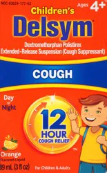 Delsym Children's Cough Suppressant Liquid, Orange Flavor, 3 Ounce