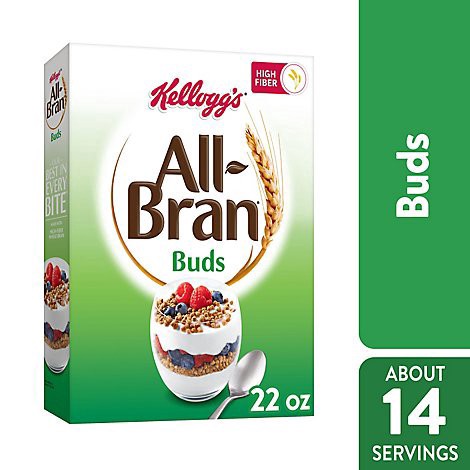 slide 1 of 1, All-Bran Buds Breakfast Cereal 8 Vitamins And Minerals Original - 22 Oz, 22 oz