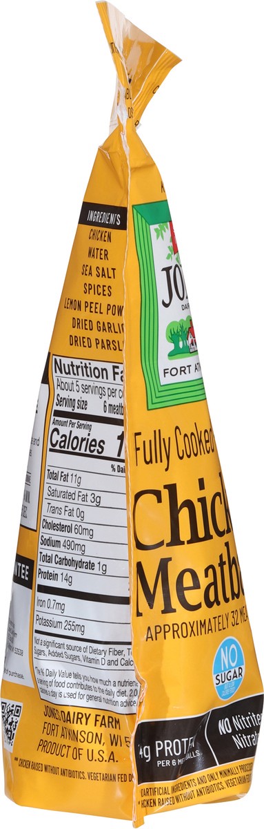 slide 13 of 13, Jones Dairy Farm Chicken Meatballs, 16 oz