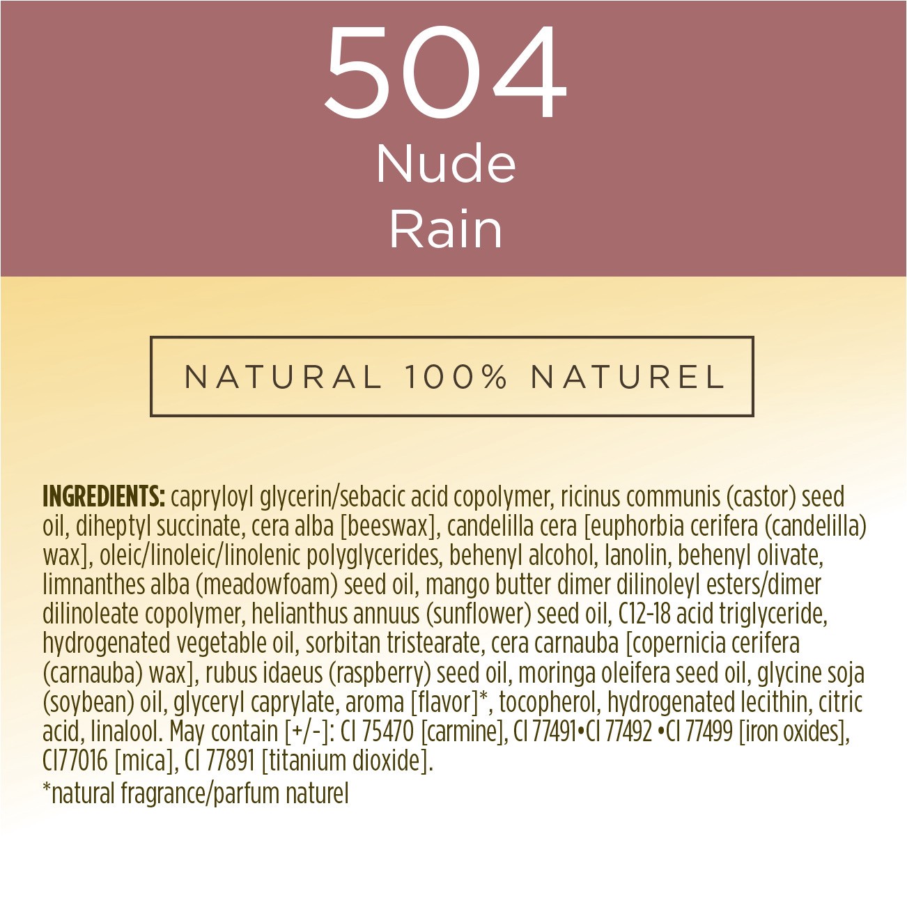 slide 2 of 5, Burt's Bees Nude Rain Natural Glossy Lipstick, 1 ct