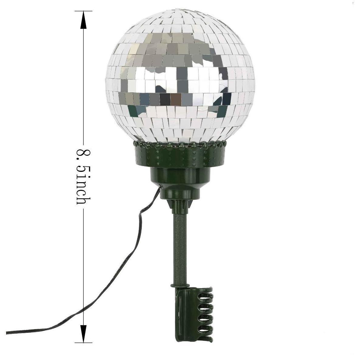 slide 3 of 3, 8" Rotating Disco Ball Lighted Tree Topper By Ashland, 8 in