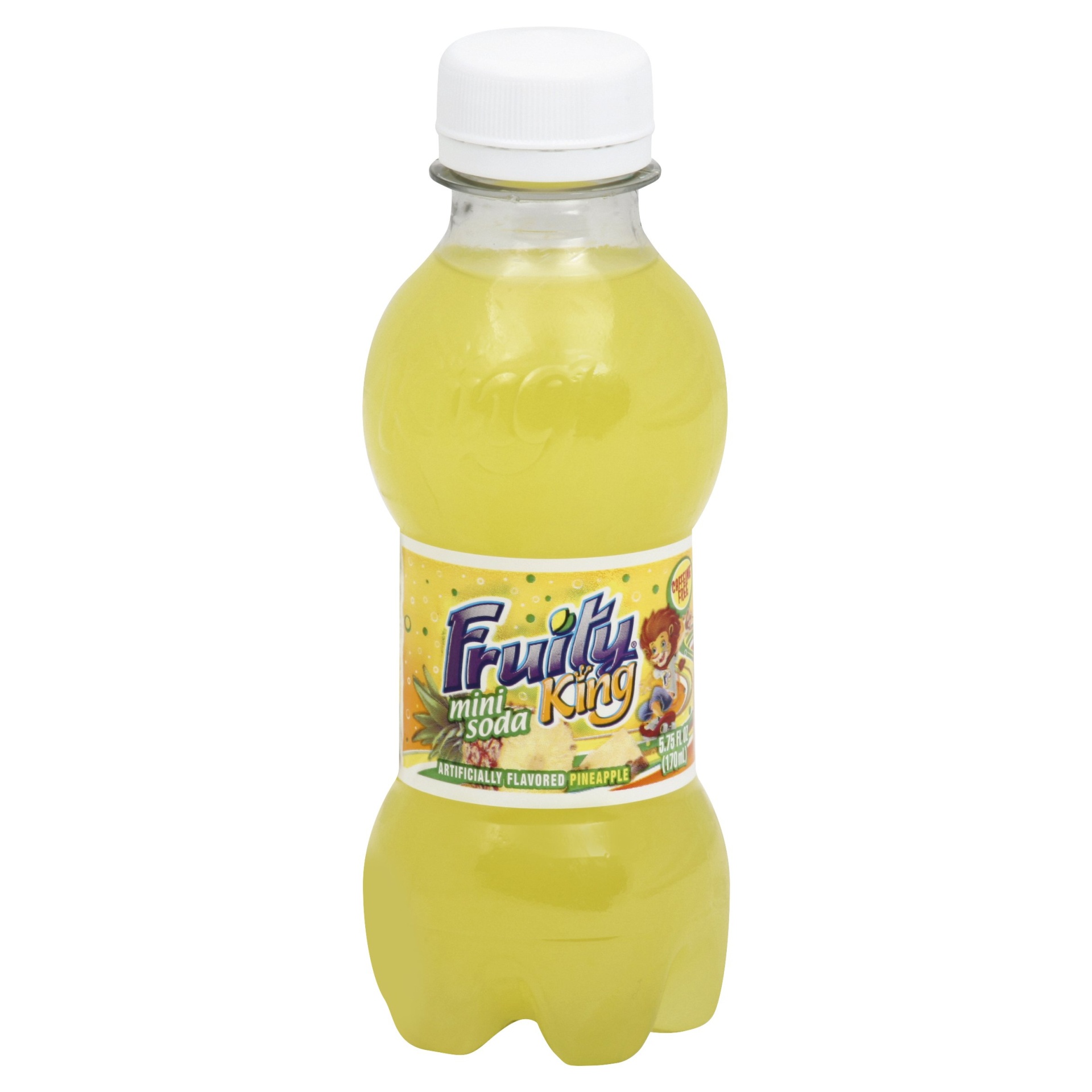 slide 1 of 1, Fruity King Mini Pineapple Soda, 5.75 fl oz