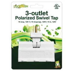 Go Green 3 Outlet Polarized Swivel Tap