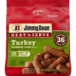 Jimmy Dean Heat 'N Serve Breakfast Turkey Sausage Links, 36 Count