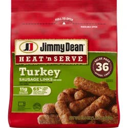 Jimmy Dean Heat 'N Serve Breakfast Turkey Sausage Links, 36 Count