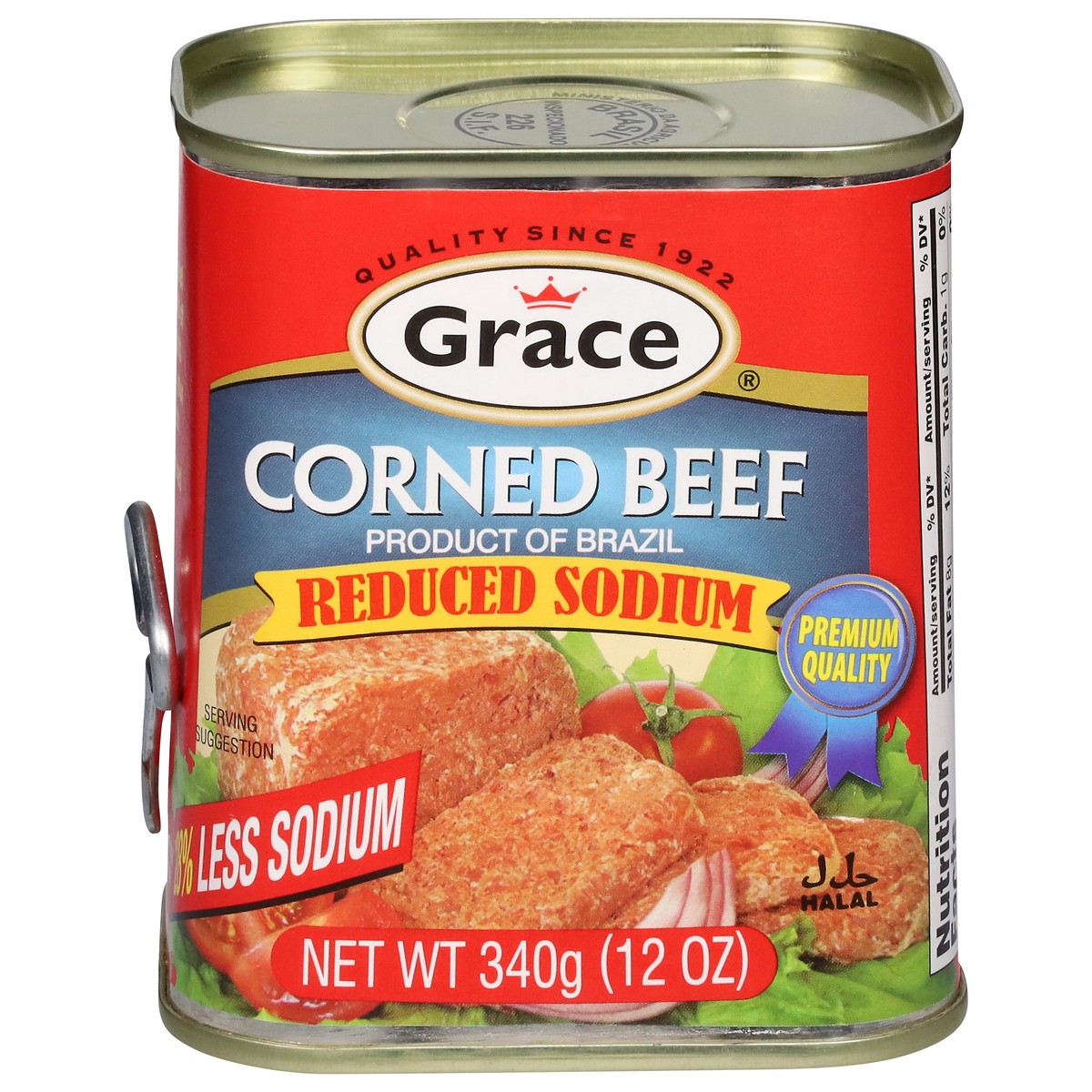 slide 1 of 11, Grace Reduced Sodium Corned Beef 12 oz, 12 oz