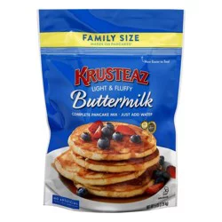Krusteaz Light & Fluffy Buttermilk Pancake & Waffle Mix, Family Size