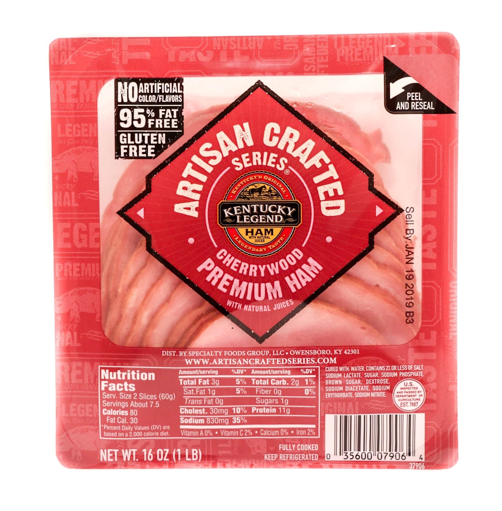 slide 1 of 1, Kentucky Legend Artisan Crafted Series Cherrywood Premium Ham, 16 oz