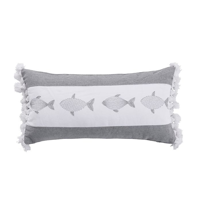 slide 1 of 2, Levtex Home Freeport FishThrow Pillow - Grey, 1 ct