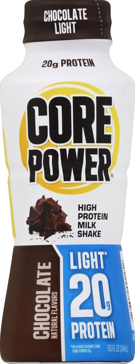 slide 3 of 4, Core Power Chocolate Light Protein Drink, 11.5 fl oz