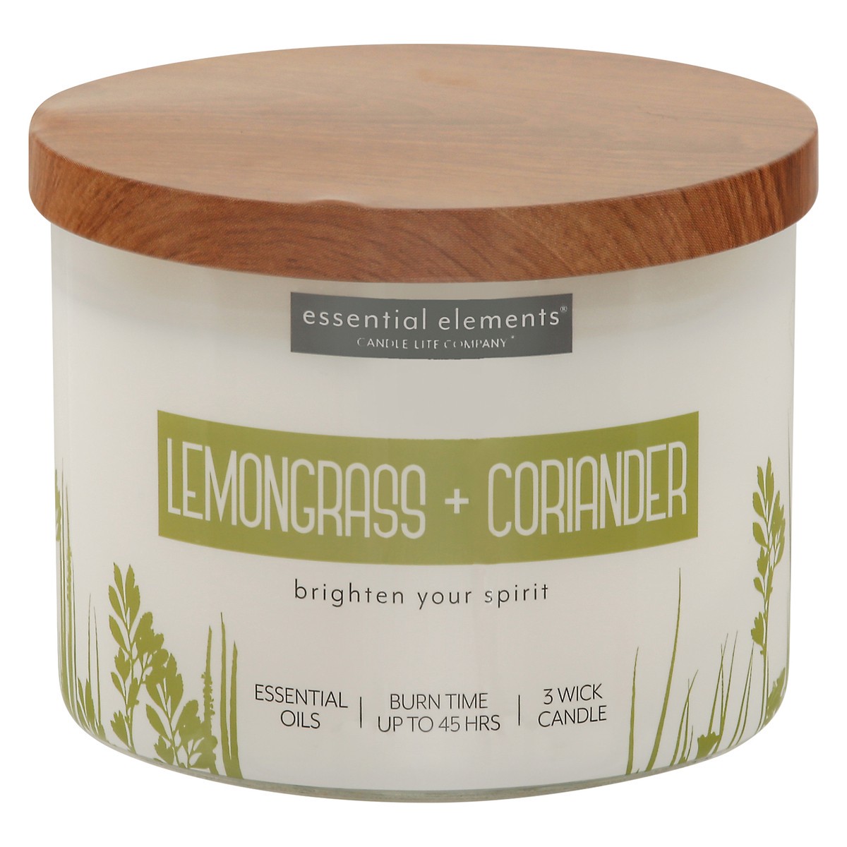 slide 1 of 9, Essential Elements Lemongrass + Coriander Candle 1 ea, 1 ea